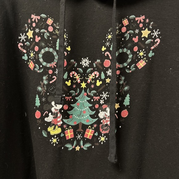 Disney Mickey And Friends Christmas Icon Mix Mouse Ears Hoodie Plus Size 3XL - Picture 3 of 6